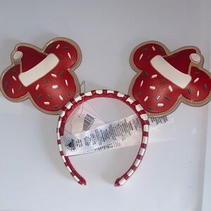 Disney Festive Red and White Mouse Ears Headband